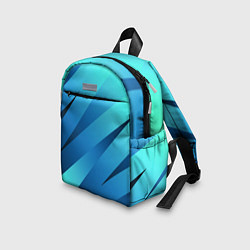 Детский рюкзак Сине-голубой абстрактные полосы, цвет: 3D-принт — фото 2