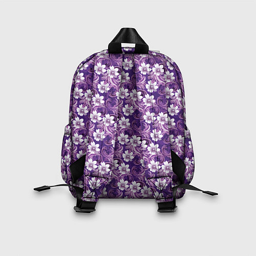 Детский рюкзак Нежный сиреневый цветочный паттерн / 3D-принт – фото 2