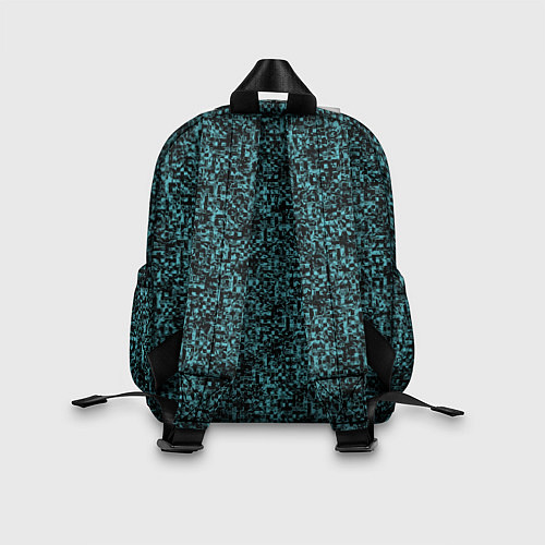 Детский рюкзак Чёрным с синим абстрактная текстура / 3D-принт – фото 2