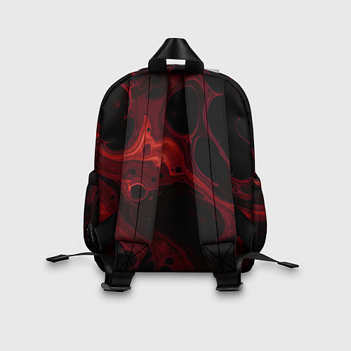 Детский рюкзак Черно-красная размытая абстракция / 3D-принт – фото 2