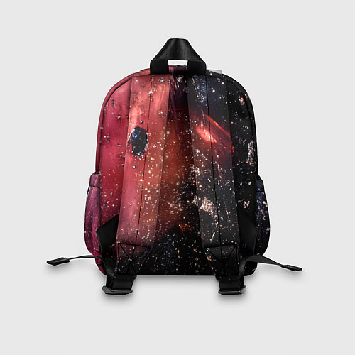 Детский рюкзак Черно-красная текстура / 3D-принт – фото 2