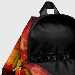 Детский рюкзак Стилизованный город оранжевый закат, цвет: 3D-принт — фото 2