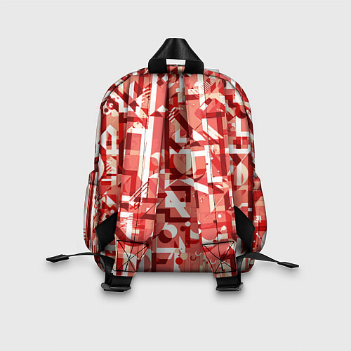 Детский рюкзак Красно-белый объёмный эффект / 3D-принт – фото 2