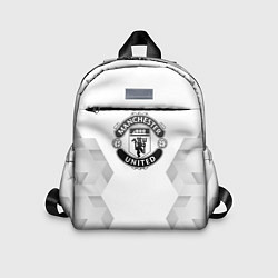 Детский рюкзак Manchester United white poly, цвет: 3D-принт