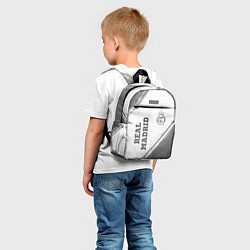 Детский рюкзак Real Madrid - white gradient вертикально, цвет: 3D-принт — фото 2
