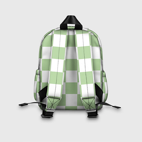 Детский рюкзак Квадраты зелёные / 3D-принт – фото 2