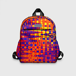 Детский рюкзак Пламенный сочный оранжево-синий, цвет: 3D-принт