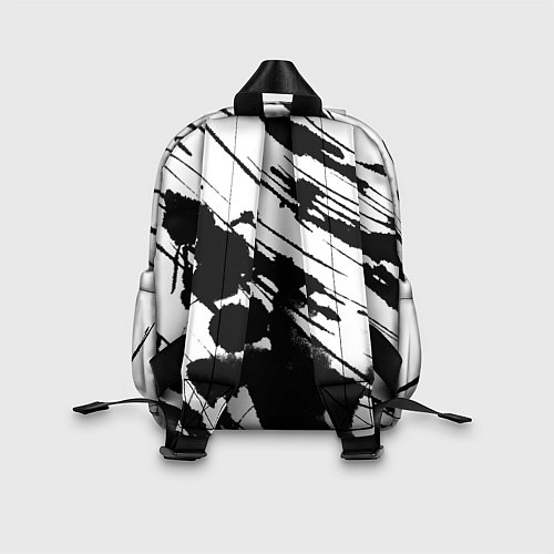 Детский рюкзак Брызги и штрихи черной краски / 3D-принт – фото 2