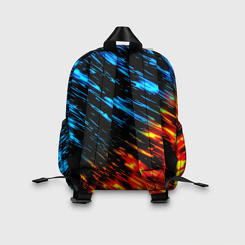 Детский рюкзак Monster energy огонь и лёд искры / 3D-принт – фото 2