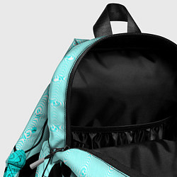 Детский рюкзак Чёрно-голубой абстракция, цвет: 3D-принт — фото 2