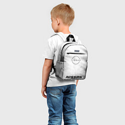 Детский рюкзак Nissan - white gradient по-центру, цвет: 3D-принт — фото 2