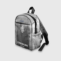 Детский рюкзак Cyberpunk 2077 - grey gradient по-центру, цвет: 3D-принт — фото 2