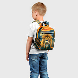 Детский рюкзак Лев кричит на картине Эдварда Мунка, цвет: 3D-принт — фото 2