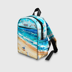 Детский рюкзак Море чайки пляж, цвет: 3D-принт — фото 2