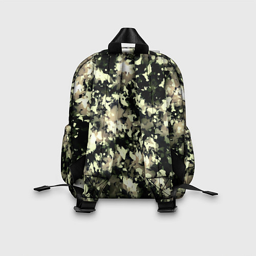 Детский рюкзак Пятнистый чёрно-бежевый / 3D-принт – фото 2