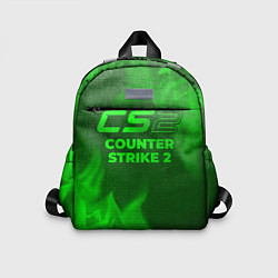 Детский рюкзак Counter Strike 2 - green gradient, цвет: 3D-принт