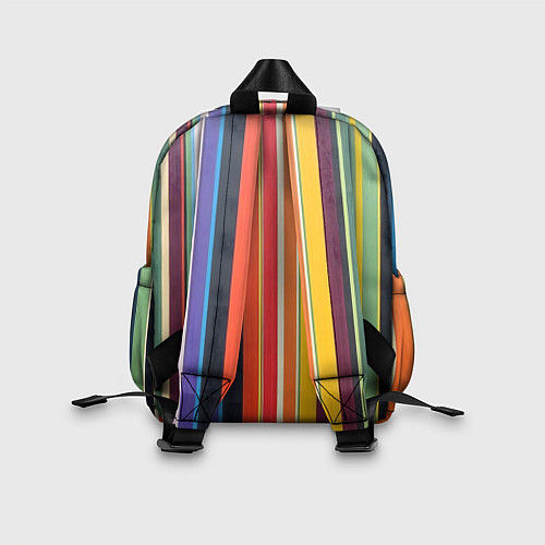 Детский рюкзак Разноцветная полоска / 3D-принт – фото 2