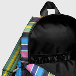 Детский рюкзак Разноцветная полоска, цвет: 3D-принт — фото 2