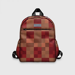 Детский рюкзак Бордовые пиксели, цвет: 3D-принт