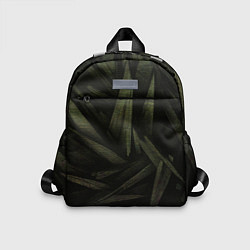 Детский рюкзак Абстракция - green triangles, цвет: 3D-принт