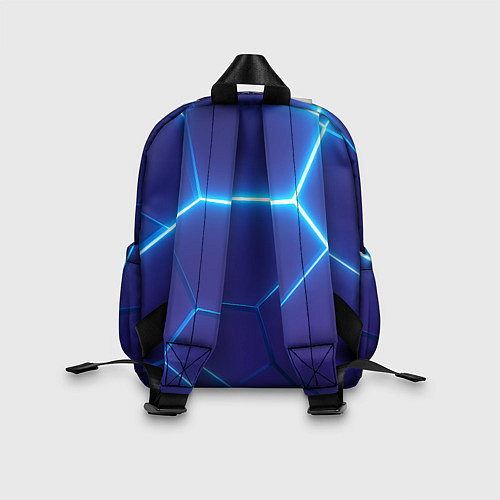 Детский рюкзак Bones белое лого на синих плитах / 3D-принт – фото 2
