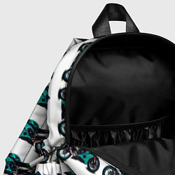 Детский рюкзак Motorbike light blue, цвет: 3D-принт — фото 2