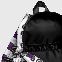 Детский рюкзак Motorcycle purple, цвет: 3D-принт — фото 2