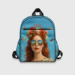Детский рюкзак Девушка в очках, цвет: 3D-принт