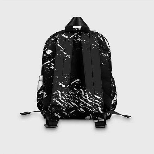 Детский рюкзак Doom белые краски штрихи / 3D-принт – фото 2