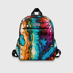 Детский рюкзак Разноцветный узор, цвет: 3D-принт