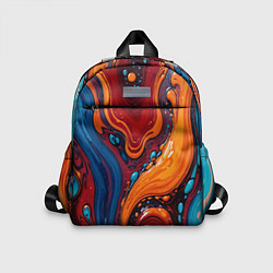 Детский рюкзак Пламя и синева, цвет: 3D-принт