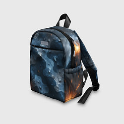 Детский рюкзак Синий камуфляж с каплями, цвет: 3D-принт — фото 2