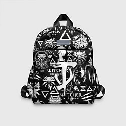 Детский рюкзак Doom логотипы ведьмак, цвет: 3D-принт