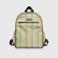 Детский рюкзак Color beige cage light blue stripes