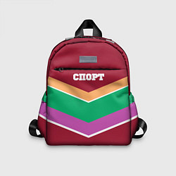Детский рюкзак Спорт тёмно-красный с полосами