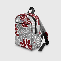 Детский рюкзак Цветы cherry and grey pattern, цвет: 3D-принт — фото 2