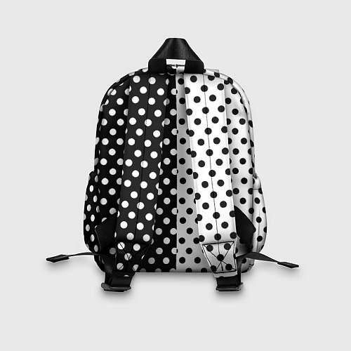 Детский рюкзак Doom точки черно белые / 3D-принт – фото 2