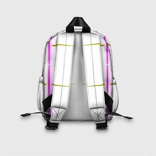 Детский рюкзак Color white pink yellow stripes / 3D-принт – фото 2