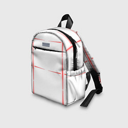 Детский рюкзак Color white red stripes, цвет: 3D-принт — фото 2