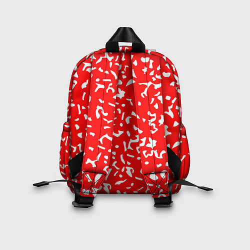 Детский рюкзак Красный яркий камуфляж / 3D-принт – фото 2