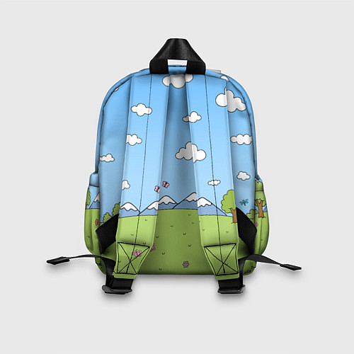 Детский рюкзак Linkin Park мультяшный стиль на поляне / 3D-принт – фото 2