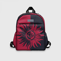Детский рюкзак Солнце красно-синее, цвет: 3D-принт