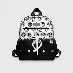 Детский рюкзак Doom черно белые аниме, цвет: 3D-принт
