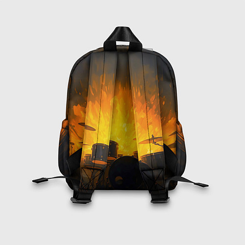 Детский рюкзак Гитарист играющий в пламени / 3D-принт – фото 2
