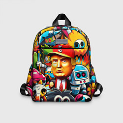 Детский рюкзак Дональд Трамп в компании мультяшных персонажей, цвет: 3D-принт