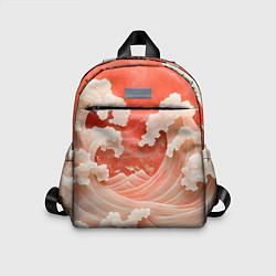 Детский рюкзак Японские красные волны