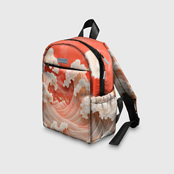 Детский рюкзак Японские красные волны, цвет: 3D-принт — фото 2