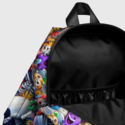 Детский рюкзак Смеющиеся прикольные скелетики - нейроарт, цвет: 3D-принт — фото 2