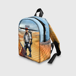 Детский рюкзак Дональд Трамп в пустыне с рэбом, цвет: 3D-принт — фото 2