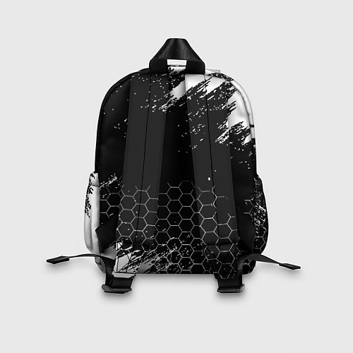 Детский рюкзак Челси соты черно белые краски / 3D-принт – фото 2